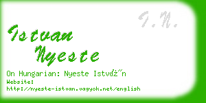 istvan nyeste business card